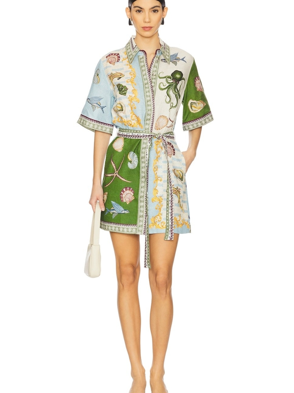 ALEMAIS Bath House Mini Linen Dress - SIZE US 8/AU 12